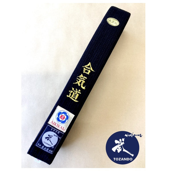 Bakusho - ceinture noire deluxe épaisse Aikido