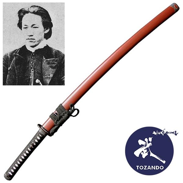 Full view of the iaito with the saya and the picture of Hjikata Toshizo