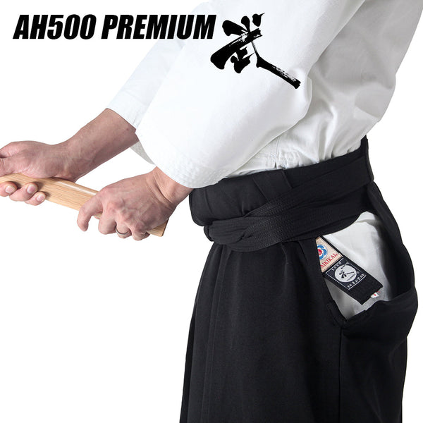 AH500 Premium Hakama Aikido 'Sensation cachemire' deluxe en polyester