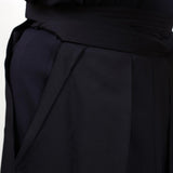 Side view of the vixia hakama vents when worn.