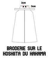 Broderie sur le koshiita du hakama